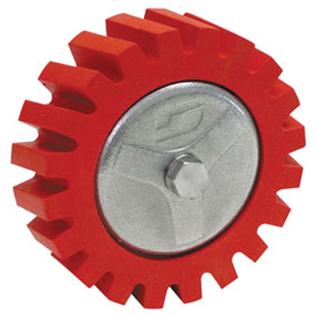 DYNABRADE - 92257 - 4 in (102 mm) Dia. x 1-1/4 in (32 mm) Wide RED-TRED Eraser Wheel