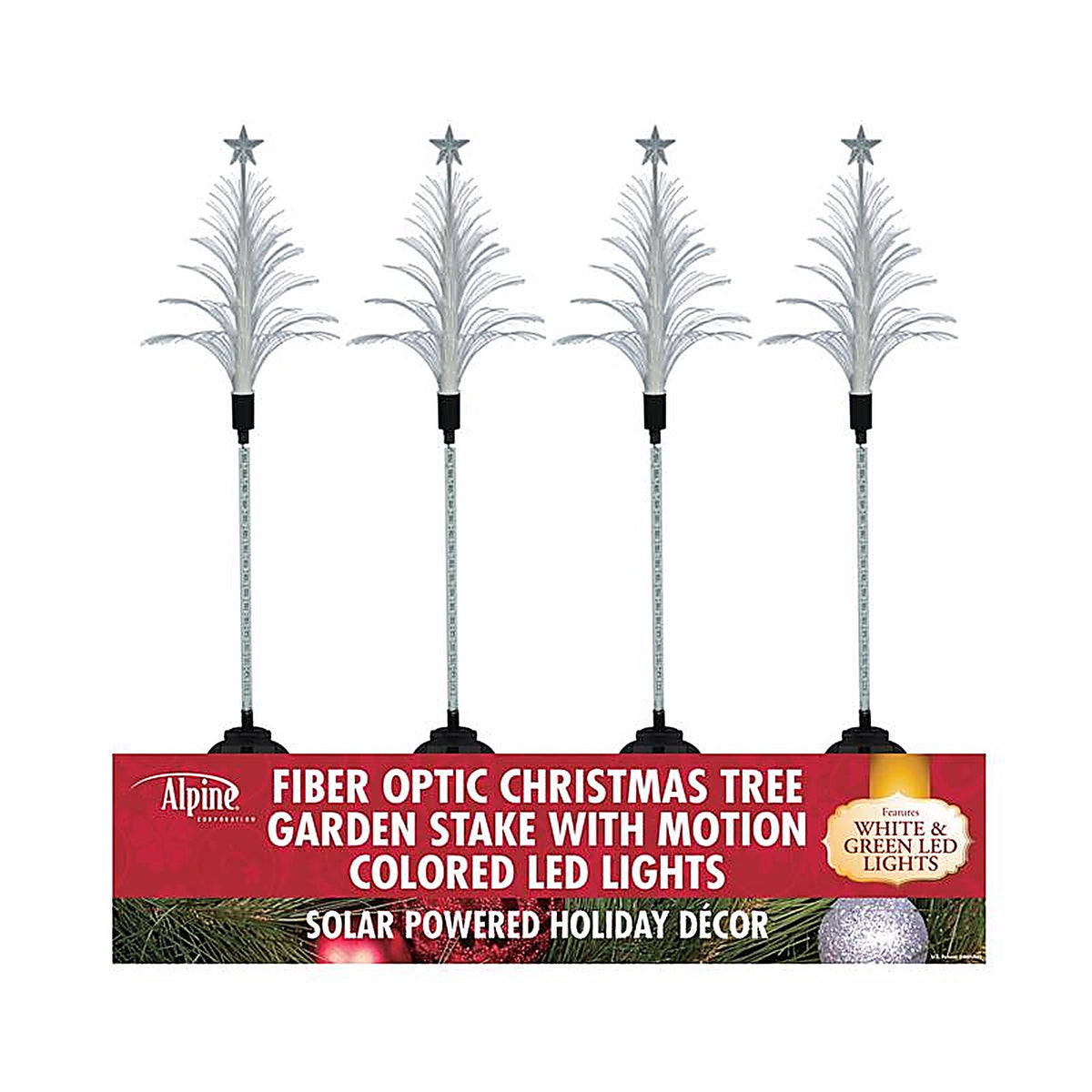 Alpine - QLP352ABB - LED 40 in. Pathway Decor Christmas Tree Solar Stake