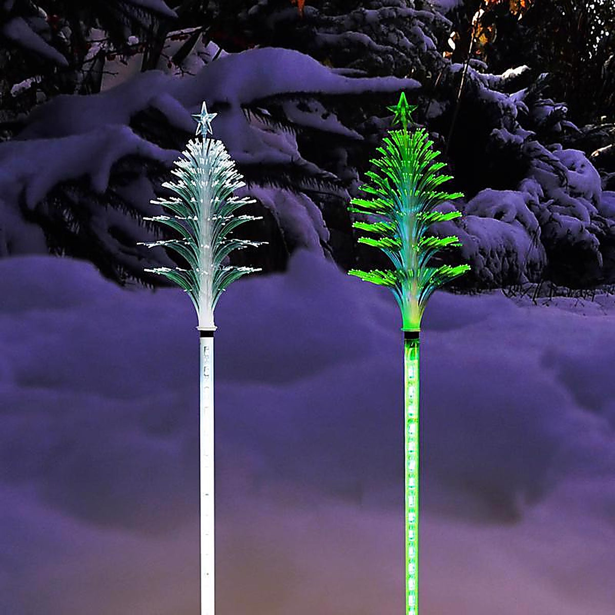 Alpine - QLP352ABB - LED 40 in. Pathway Decor Christmas Tree Solar Stake