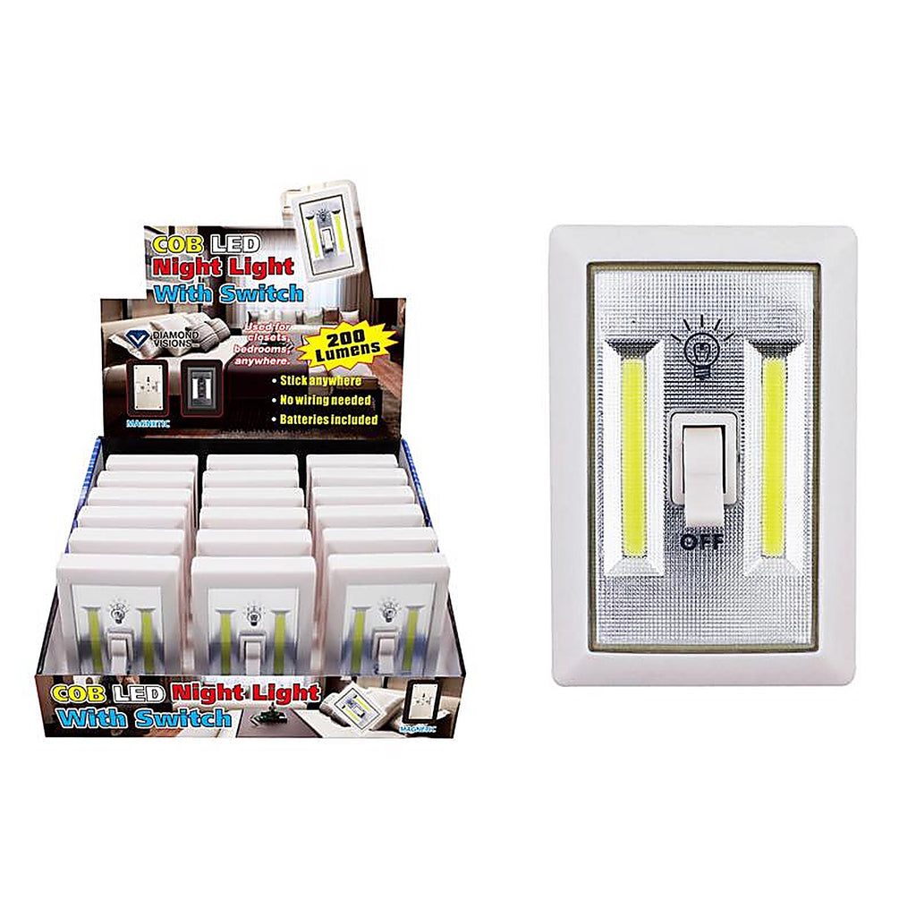 Diamond Visions - 08-1562 - Automatic/Manual LED Night Light w/ Switch