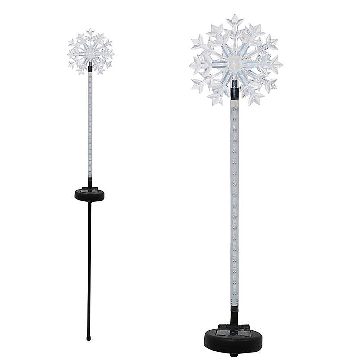 Alpine - QLP232BB-12 - LED Pathway Decor Solar Snowflake Garden Stake