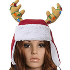 Dyno - 0408937-2 - Red/White Antler Antler Santa Hat