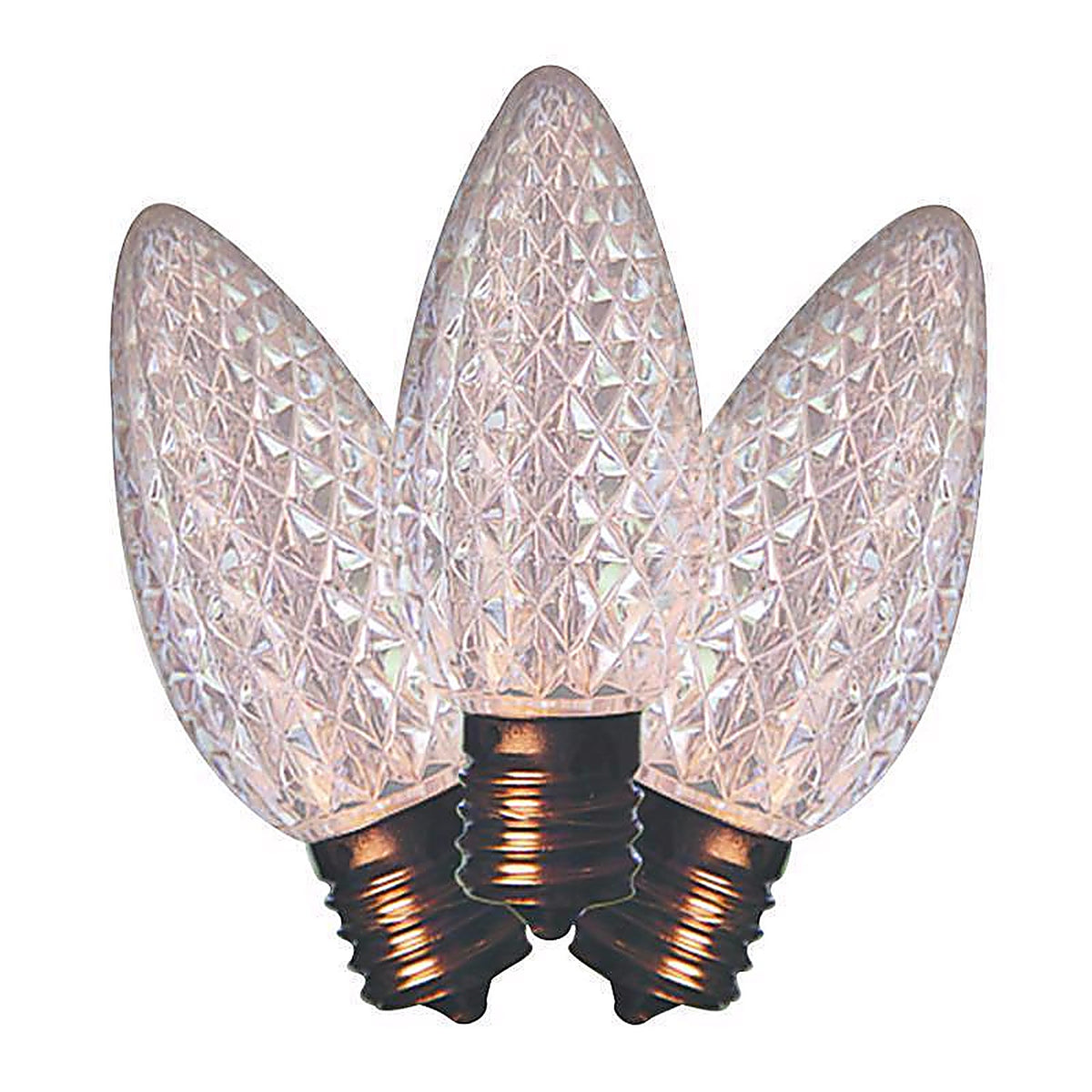 Holiday Bright Lights - BU25LEDFC9-TPWA - LED C9 Pure White 25 count Replacement Christmas Light Bulbs