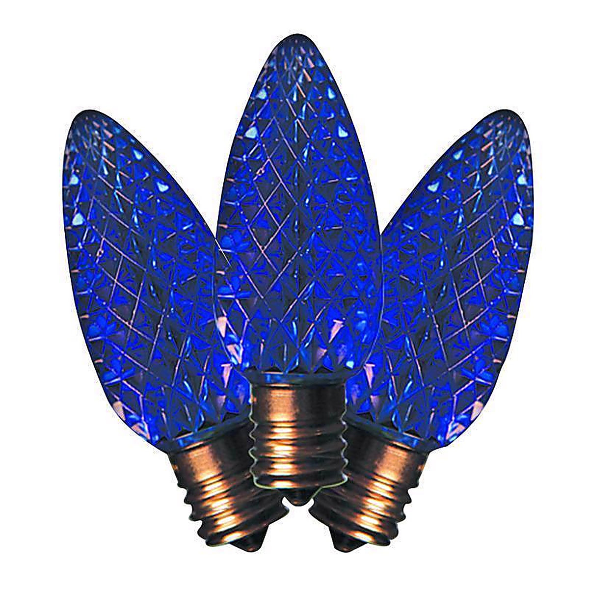 Holiday Bright Lights - BU25LEDFC9-TBLA - LED C9 Blue 25 count Replacement Christmas Light Bulbs