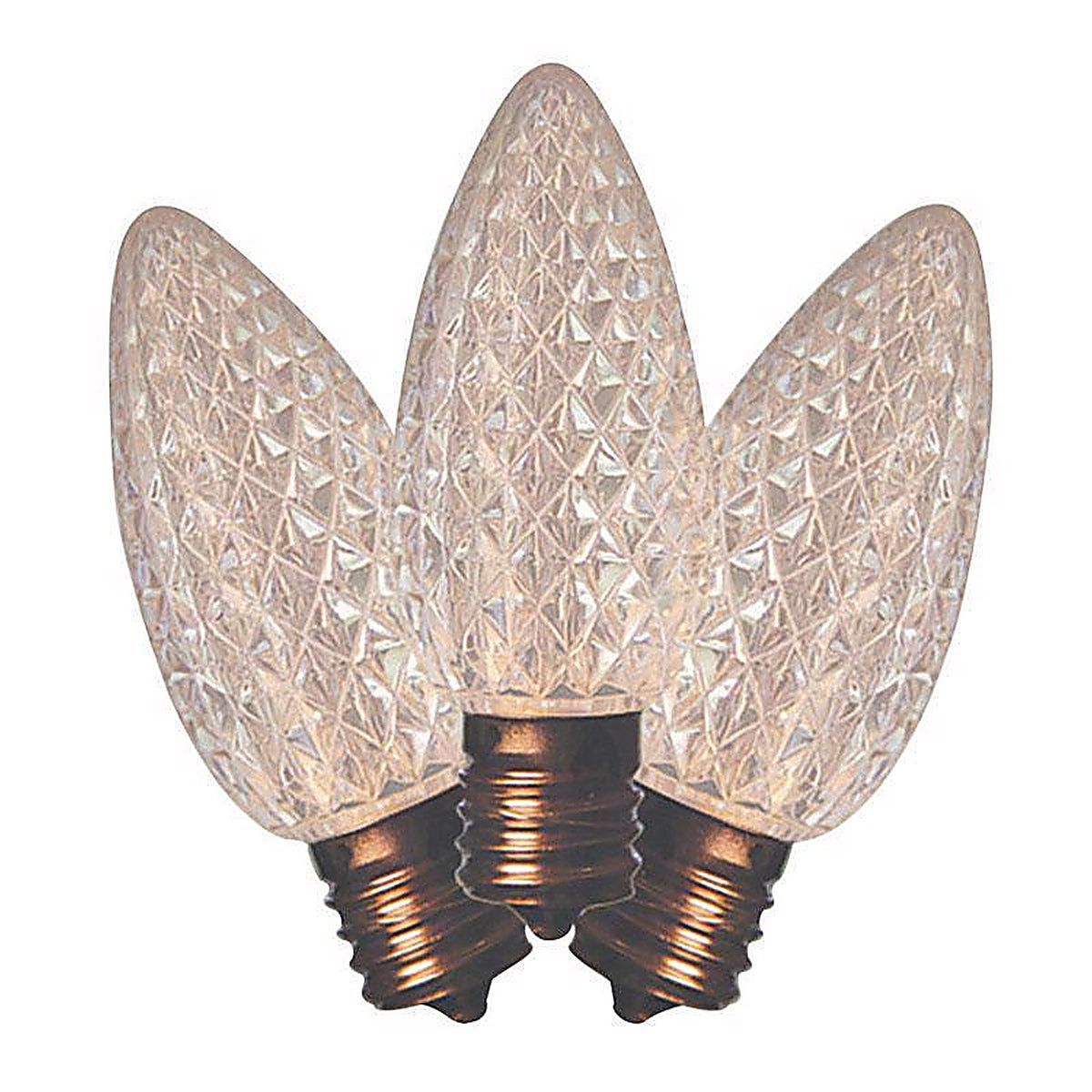 Holiday Bright Lights - BU25LEDFC9-TWWA - LED C9 Clear/Warm White 25 count Replacement Christmas Light Bulbs