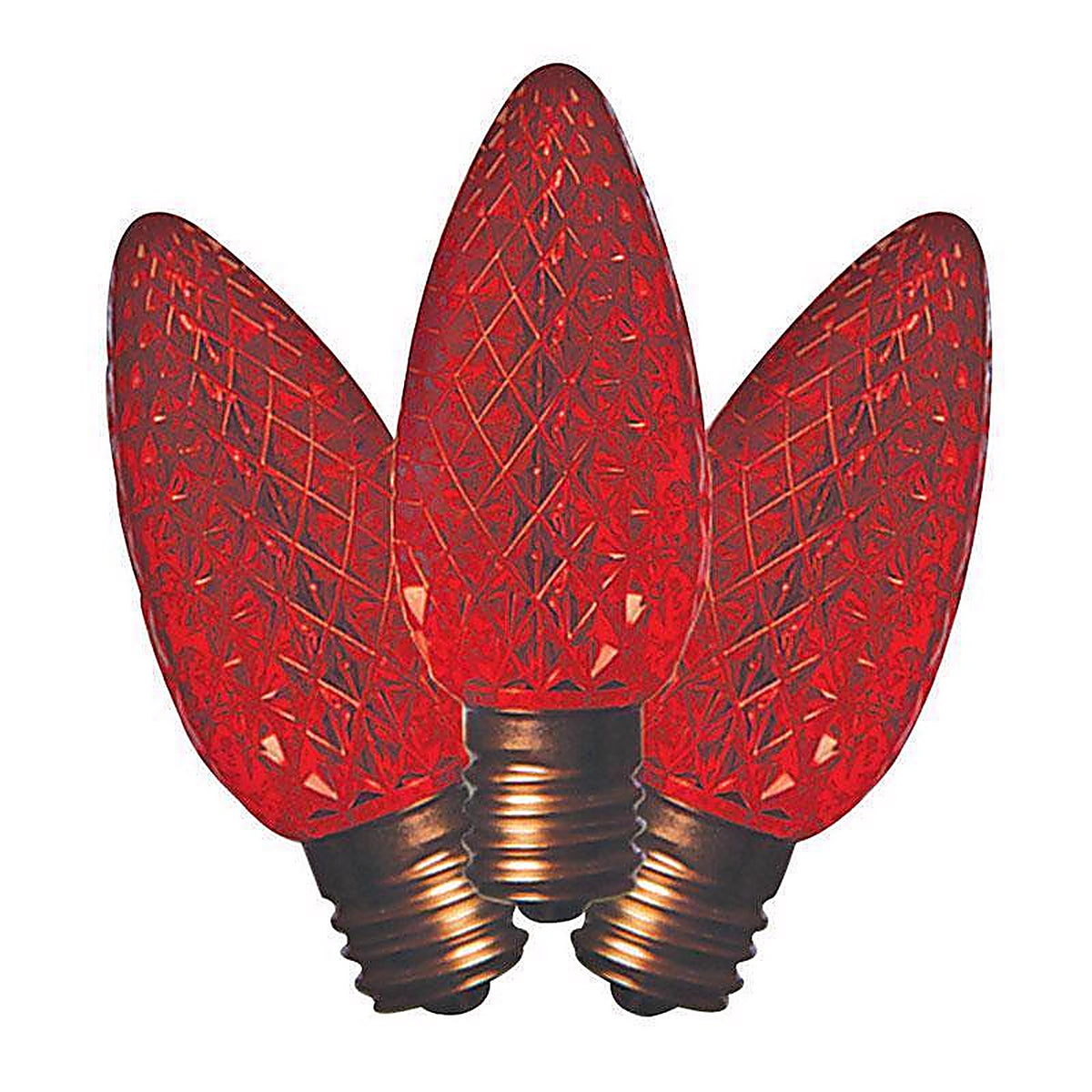 Holiday Bright Lights - BU25LEDFC9-TRDA - LED C9 Red 25 count Replacement Christmas Light Bulbs