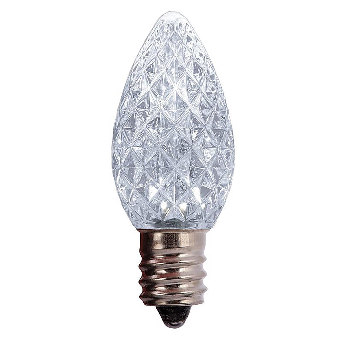 Holiday Bright Lights - BU25LEDFC7-TPWA - LED C7 Cool White 25 count Replacement Christmas Light Bulbs