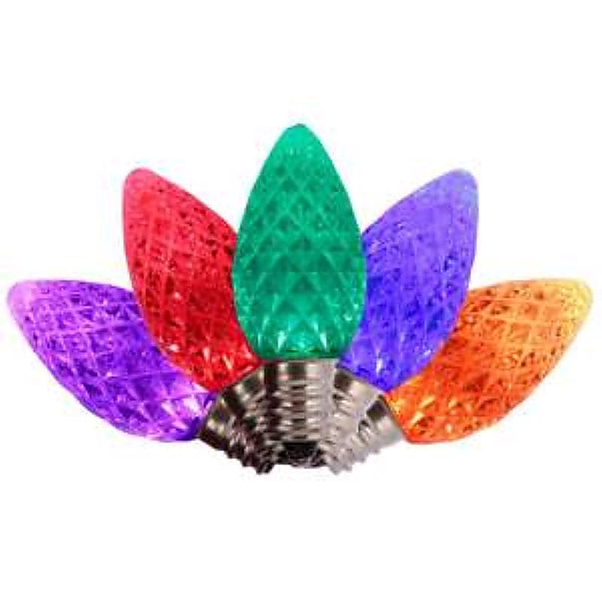 Holiday Bright Lights - BU25LEDFC7-TMUA - LED C7 Multi-color 25 count Replacement Christmas Light Bulbs