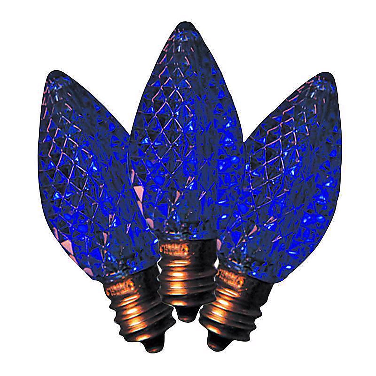 Holiday Bright Lights - BU25LEDFC7-TBLA - LED C7 Blue 25 count Replacement Christmas Light Bulbs