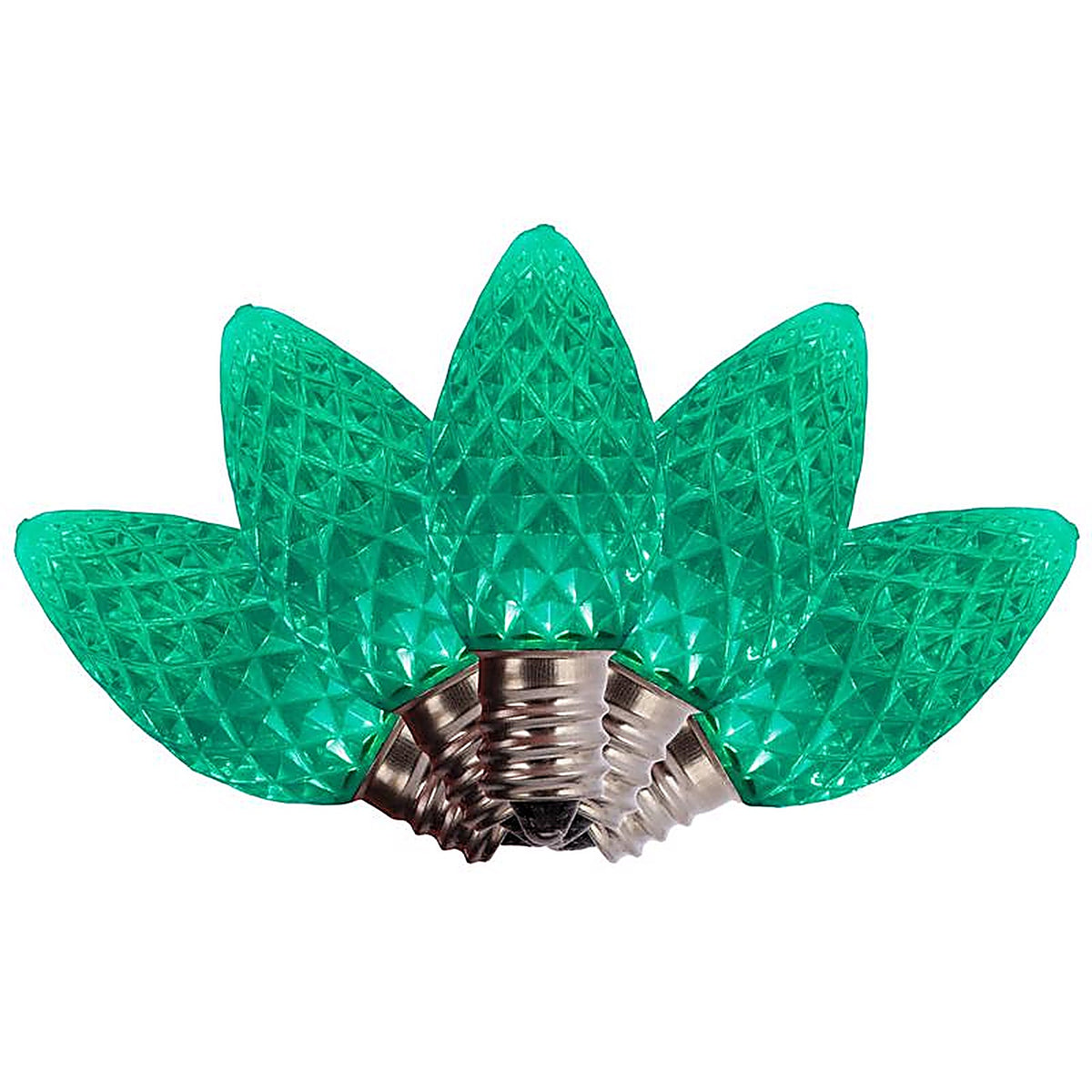Holiday Bright Lights - BU25LEDFC7-TGRA - LED C7 Green 25 count Replacement Christmas Light Bulbs