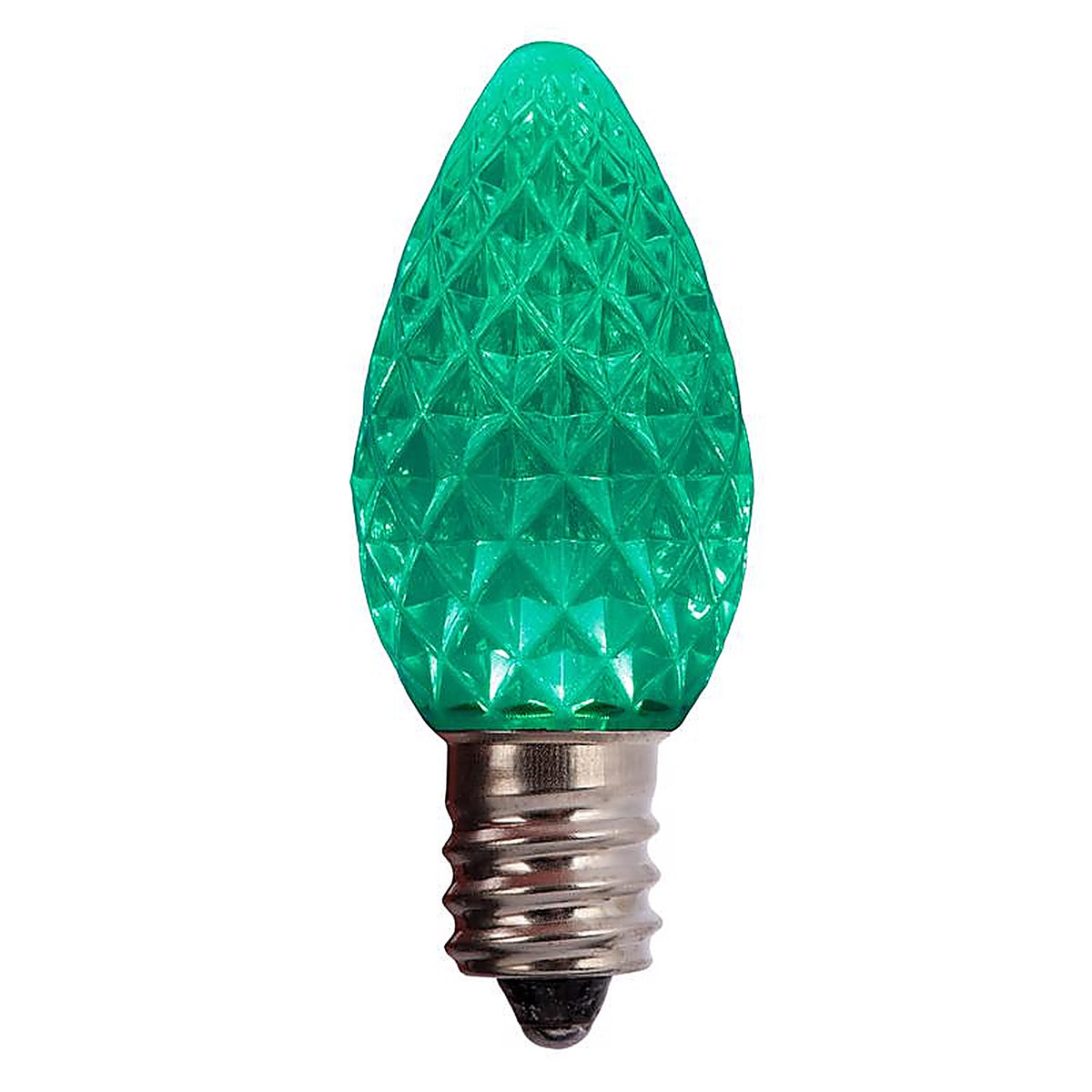 Holiday Bright Lights - BU25LEDFC7-TGRA - LED C7 Green 25 count Replacement Christmas Light Bulbs