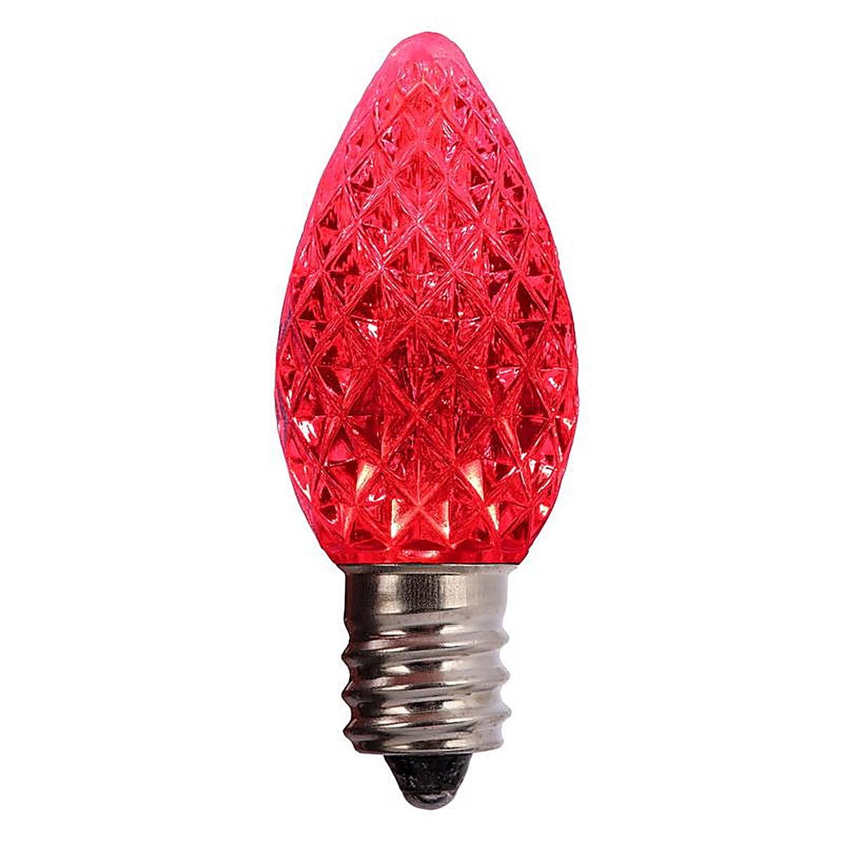 Holiday Bright Lights - BU25LEDFC7-TRDA - LED C7 Red 25 count Replacement Christmas Light Bulbs