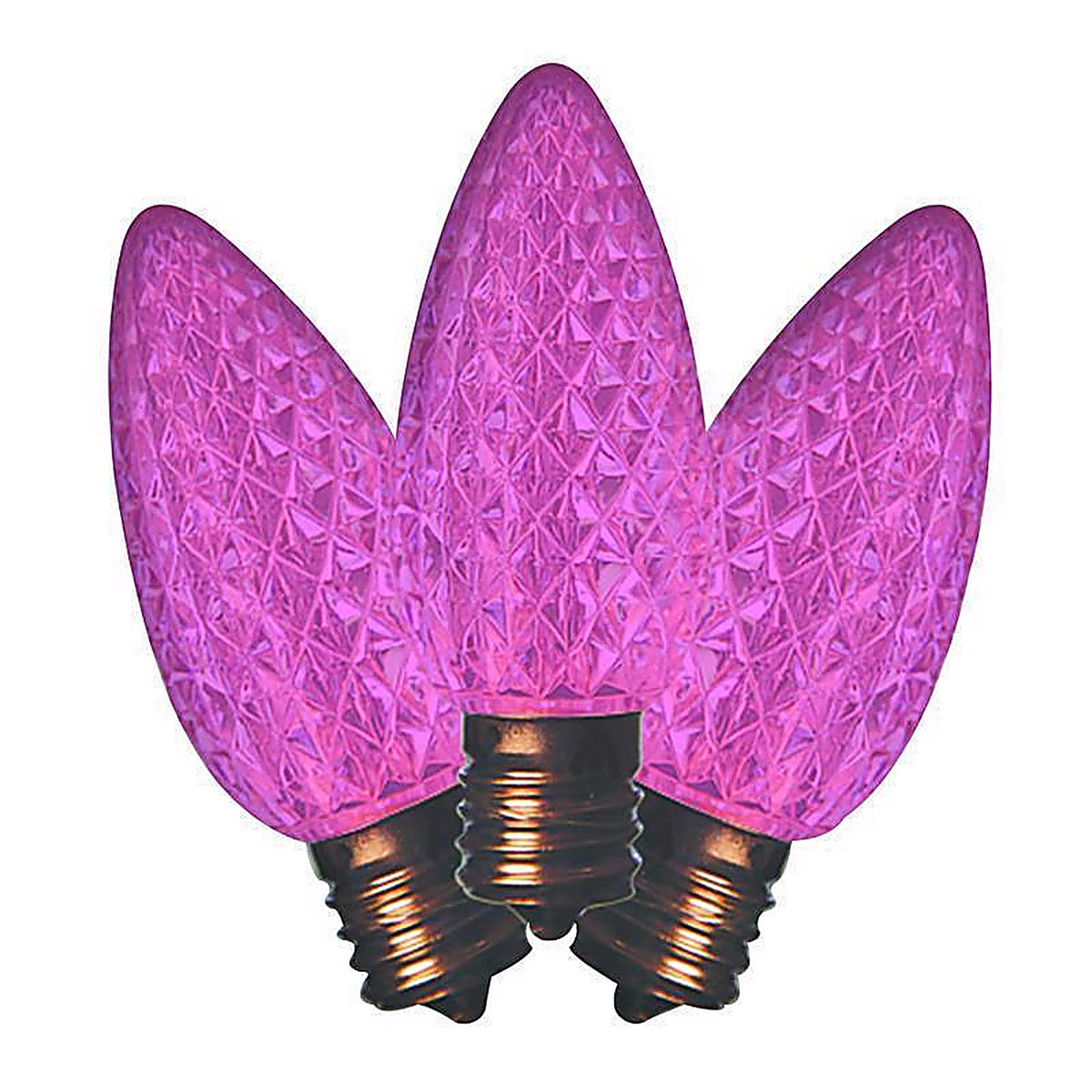 Holiday Bright Lights - BU25LEDFC9-TPKA - LED C9 Pink 25 count Replacement Christmas Light Bulbs