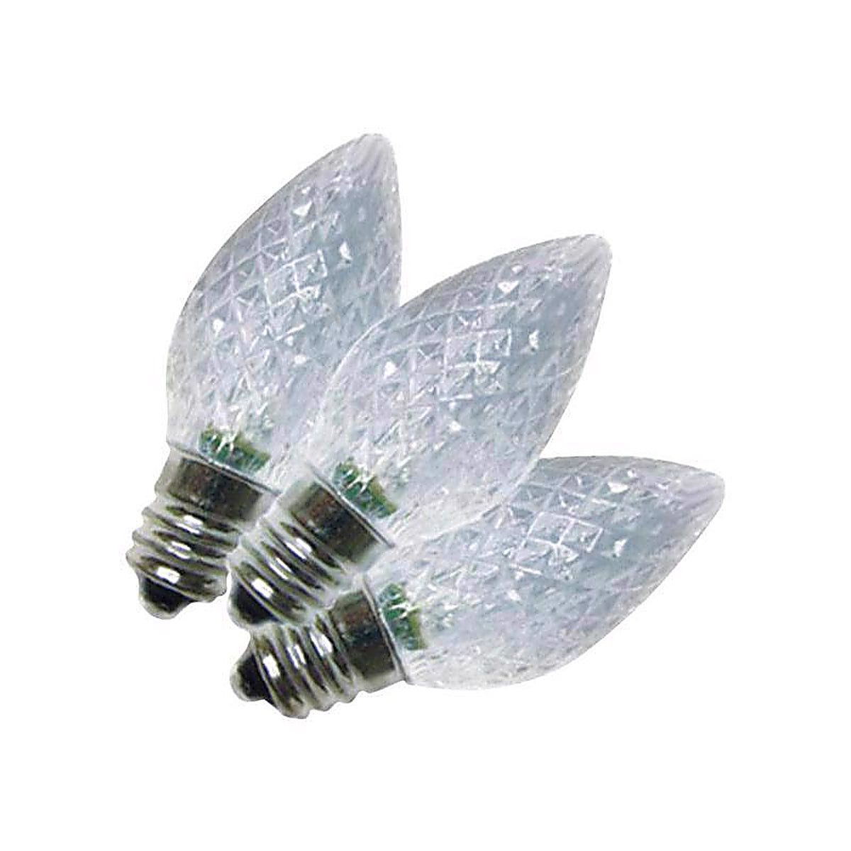 Holiday Bright Lights - BU25LEDFC7-TCWA - LED C7 Cool White 25 count Replacement Christmas Light Bulbs