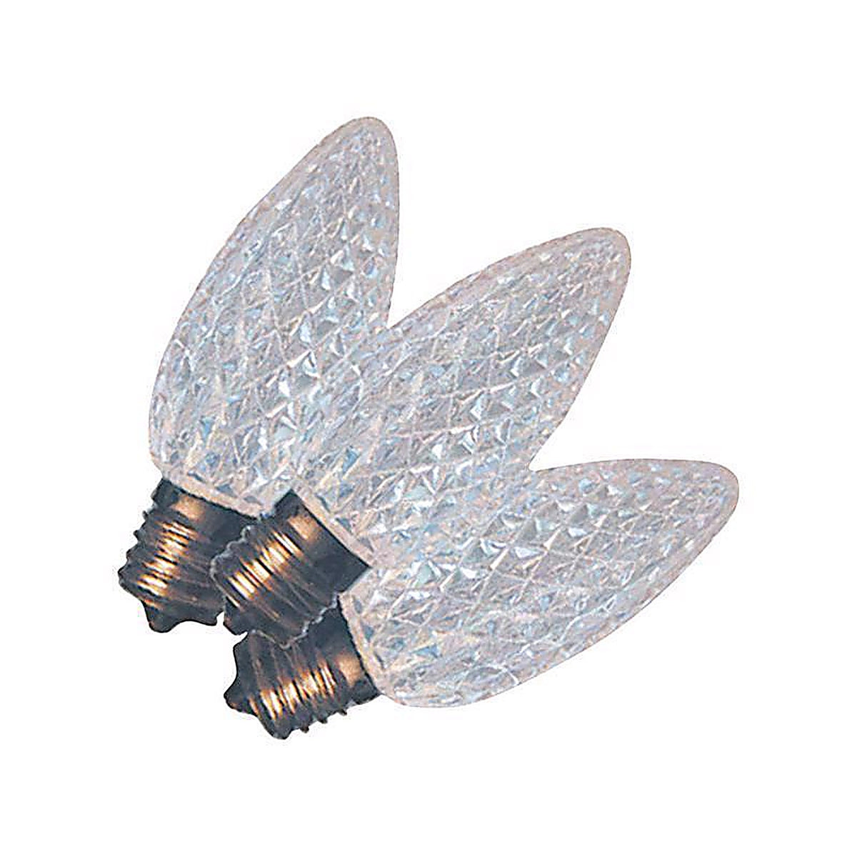 Holiday Bright Lights - BU25LEDFC9-TCWA - LED C9 Cool White 25 count Replacement Christmas Light Bulbs