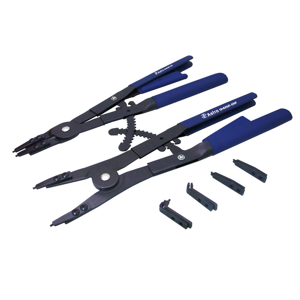 Astro Pneumatic - 9402 - 2 Pc. Large 16 in Ratcheting Snap Ring Pliers with Replaceable Tips