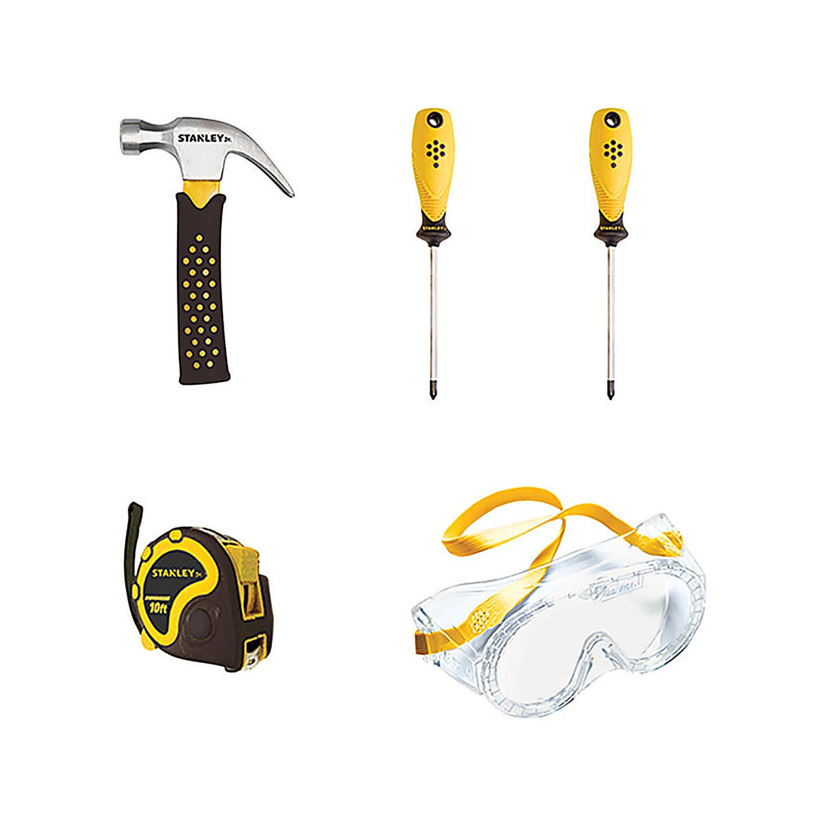 Stanley - ST004-5-SY - Jr. Tool Set Rubber/Steel Multicolored 5 pc