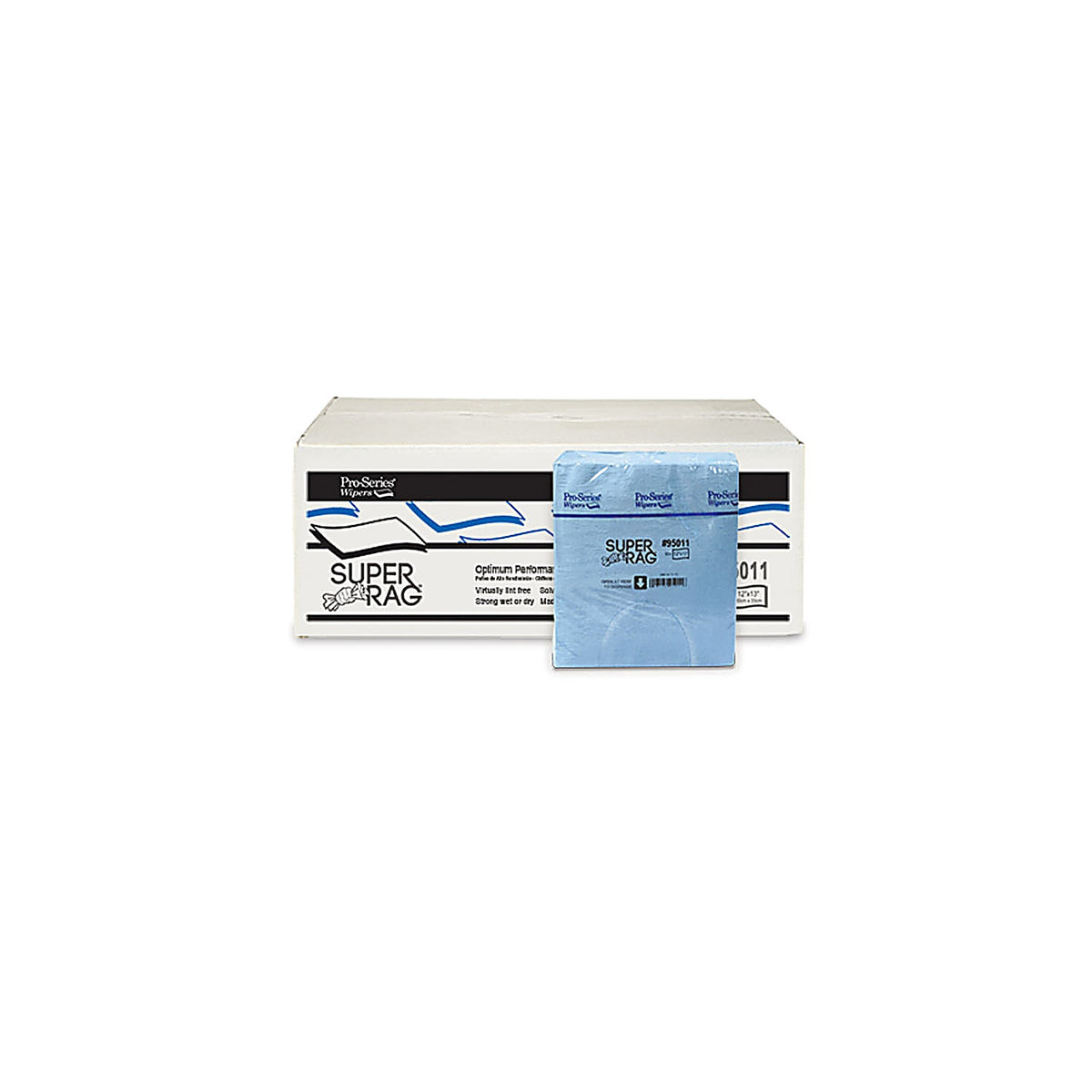 MDI Wipes - 95011 - Pro-Series Super Rag Optimum Performance Towels - Blue - 10/Case