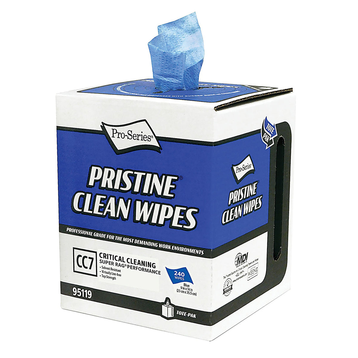 MDI Wipes - 95119 - Pro-Series Super Rag Optimum performance prep towels - blue