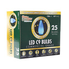 Holiday Bright Lights - BU25LEDSC9-OBLA - LED C9 Blue 25 count Replacement Christmas Light Bulbs