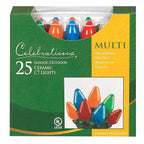 Celebrations - B4BG4211 - Incandescent C7 Multi-color 25 count String Christmas Lights 25 ft.