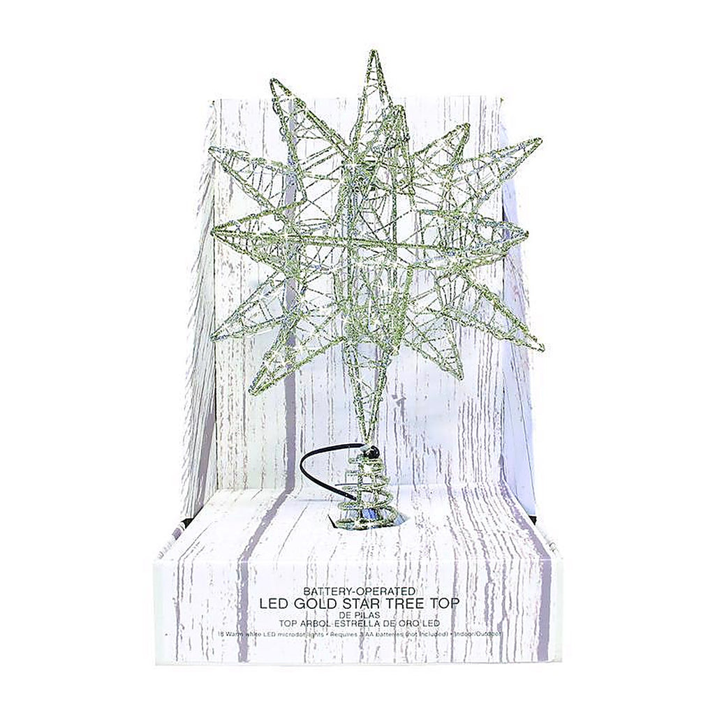 Celebrations - 49236-71 - LED Gold Microdot Star Tree Topper