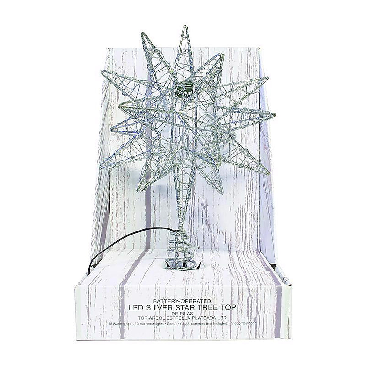 Celebrations - 49235-71 - LED Silver Microdot Star Tree Topper