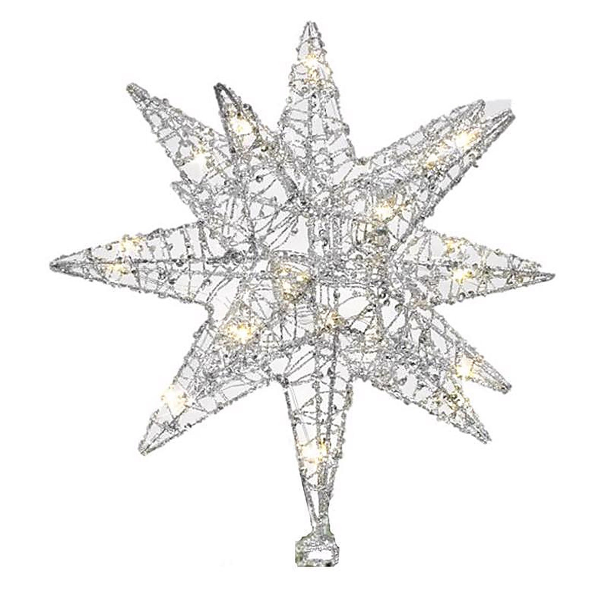 Celebrations - 49235-71 - LED Silver Microdot Star Tree Topper