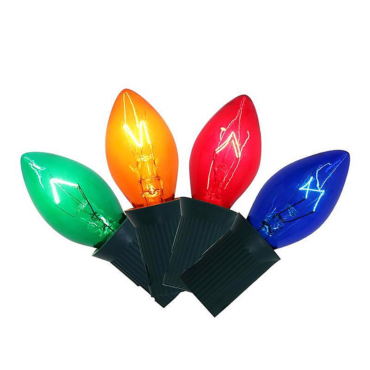 Celebrations - UYRU2211 - Incandescent Multi-color 4 count Replacement Christmas Light Bulbs