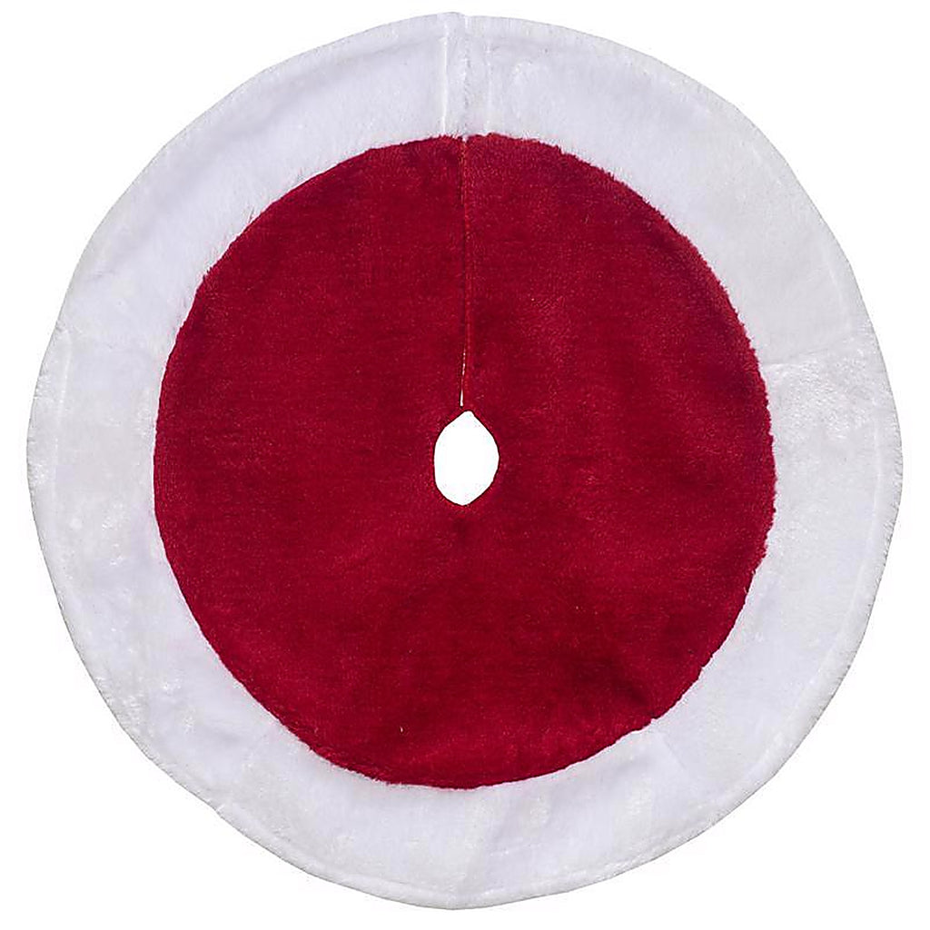 Dyno - 2186809-1AC - Red Plush Tree Skirt Christmas Decoration