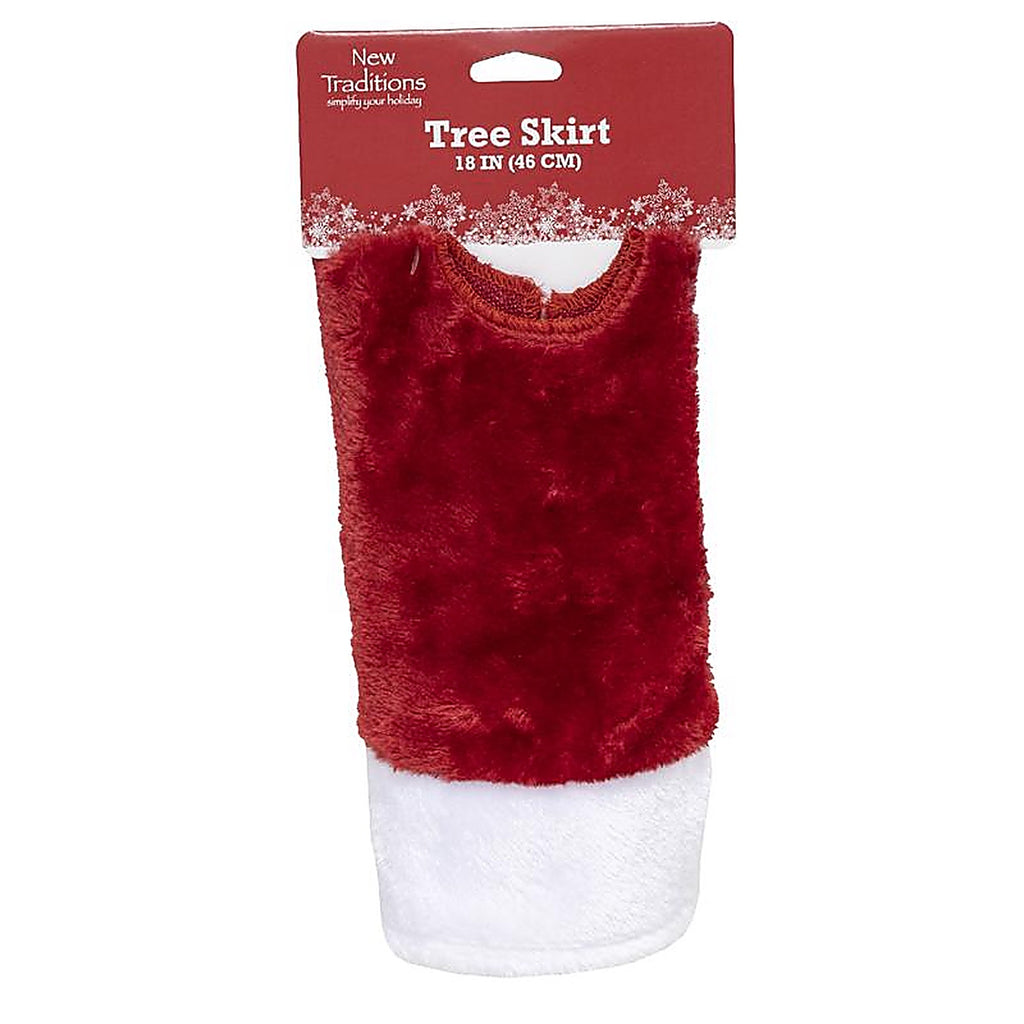 Dyno - 2186809-1AC - Red Plush Tree Skirt Christmas Decoration