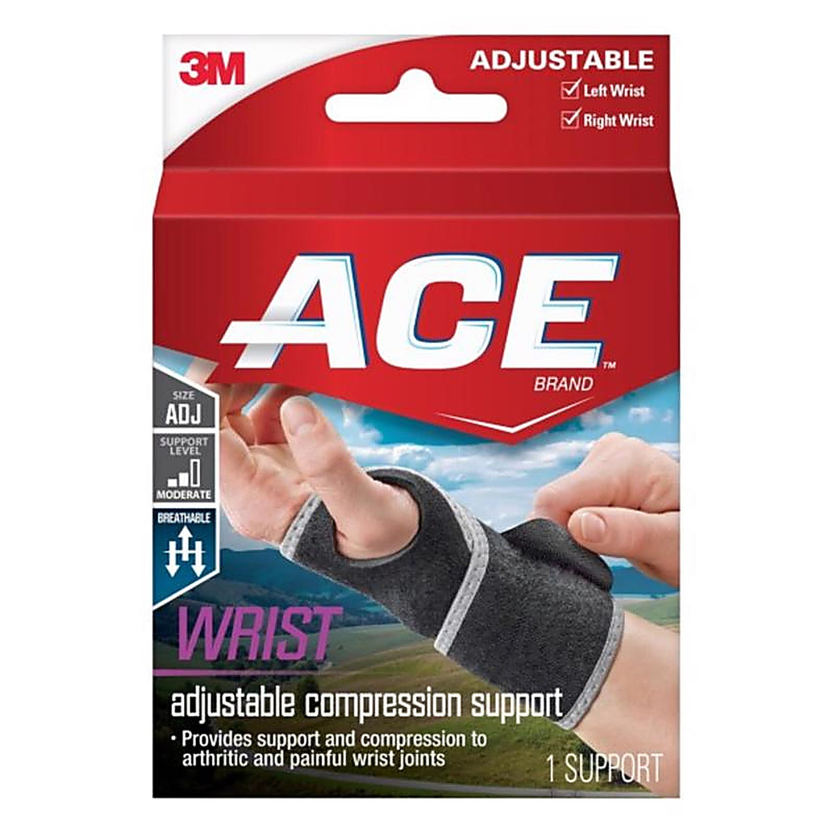3M - 203966 - Ace Black Wrist Support 1 pk
