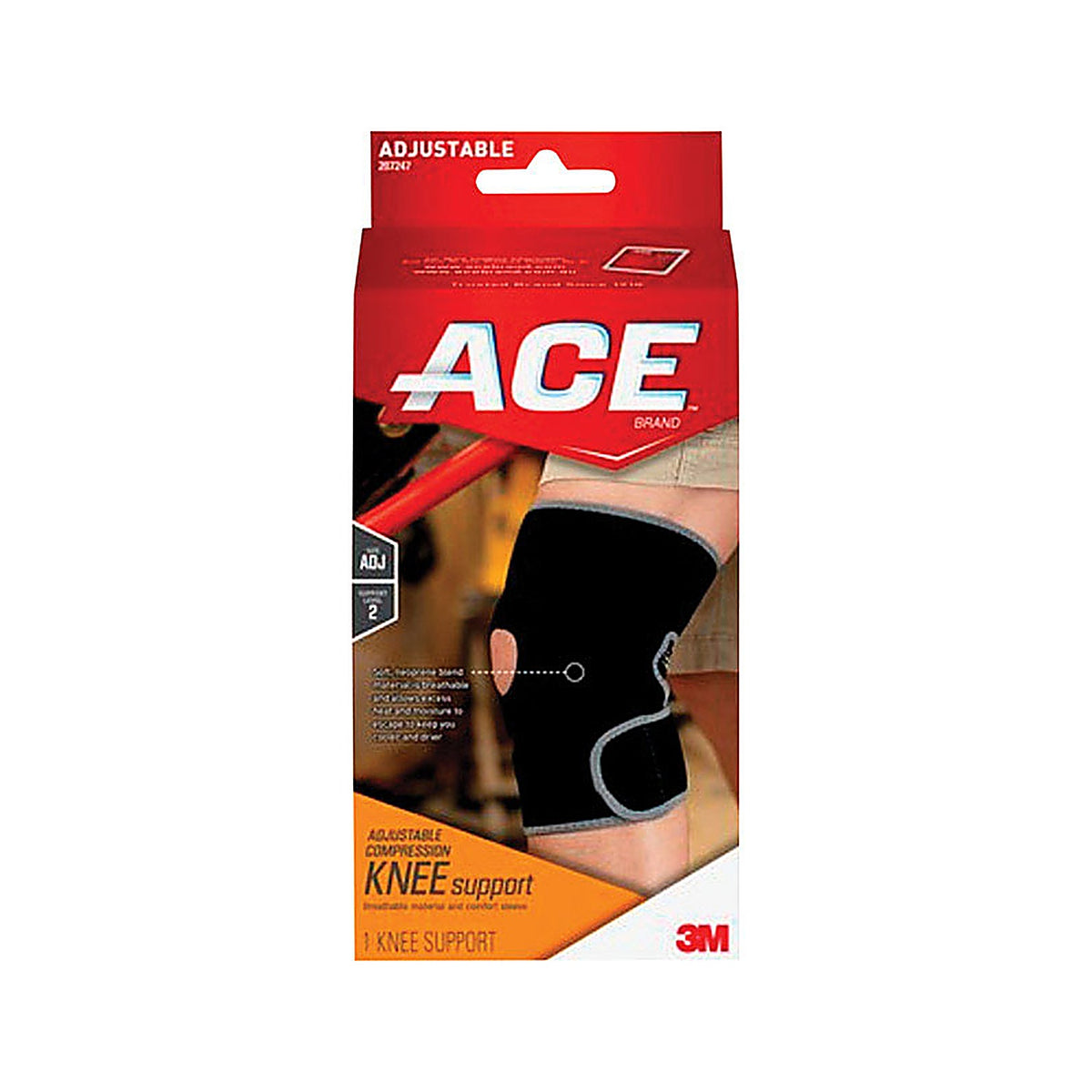 3M - 207247 - Ace Black Knee Support 1 pk