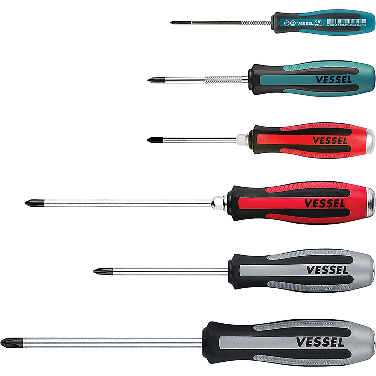 Vessel - 9806JSPB - Megadora JIS Screwdriver 6Pcs. Set