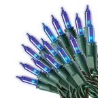Celebrations - 4004-71 - Incandescent Mini Blue 100 count String Christmas Lights 20 ft.