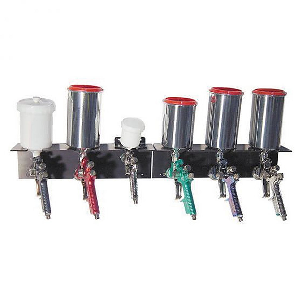 SATA - 9898-6 - Wall Mounted 3-Gun Holder, Use with: Gravity Feed Spray Guns