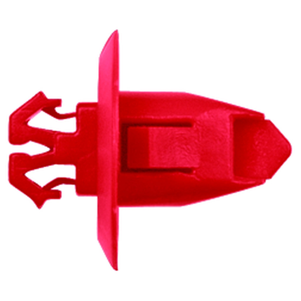 Disco|9946PK|9mm Hole Size 17mm Head 13mm Stem, Red Nylon Fender Moulding Clips