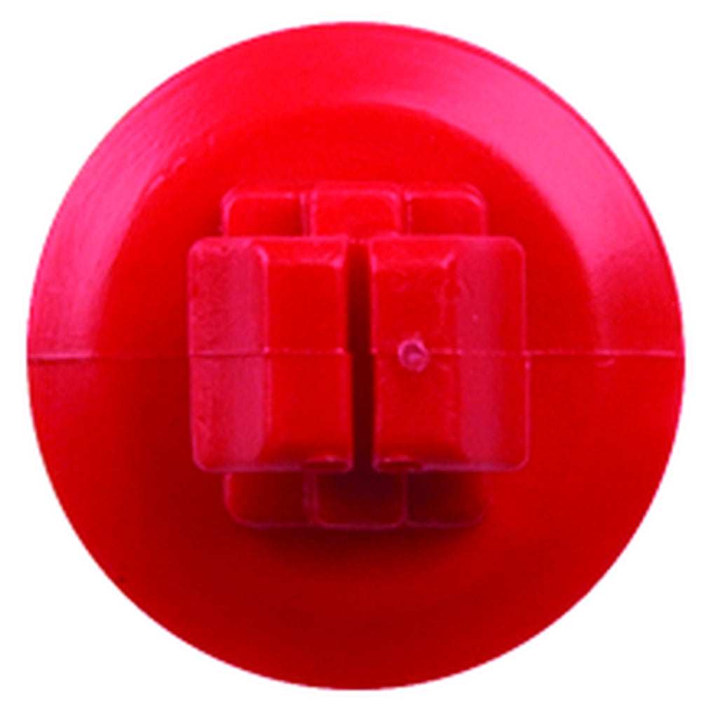 Disco|9946PK|9mm Hole Size 17mm Head 13mm Stem, Red Nylon Fender Moulding Clips