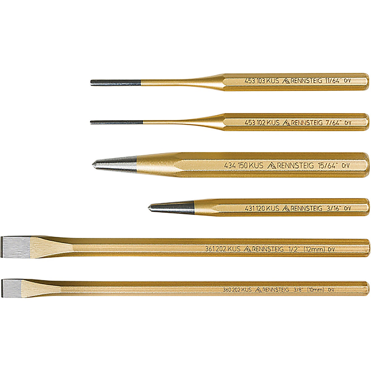 Knipex - 9R400006 - 6 Piece Punch and Chisel Set