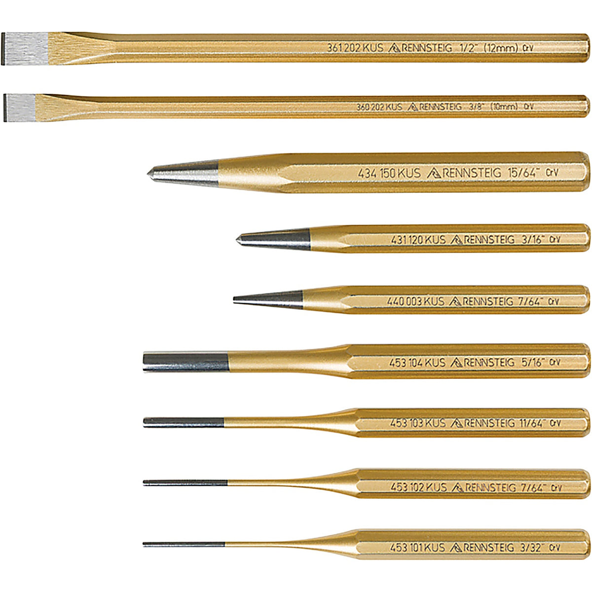 Knipex - 9R400009 - 9 Piece Punch and Chisel Set