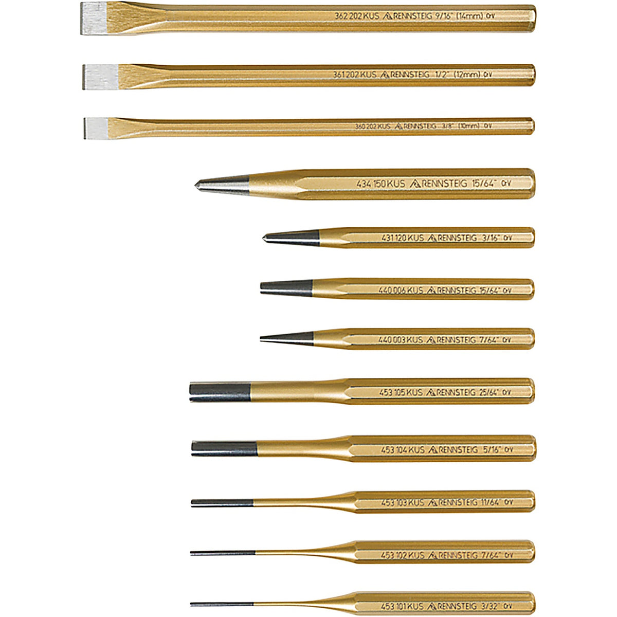 Knipex - 9R400012 - 12 Piece Punch and Chisel Set
