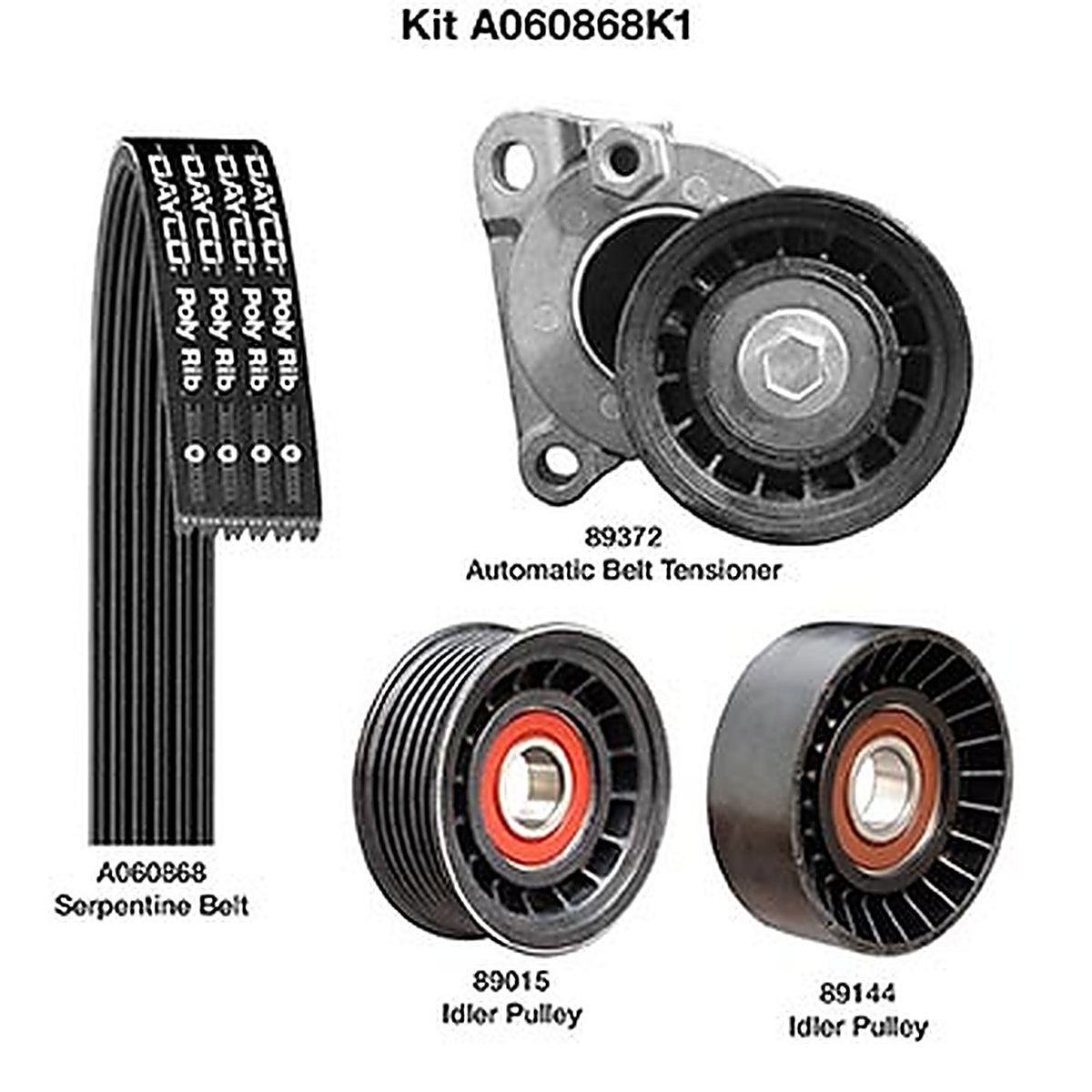 Dayco - A060868K1 - Serpentine Belt Kit, Dayco