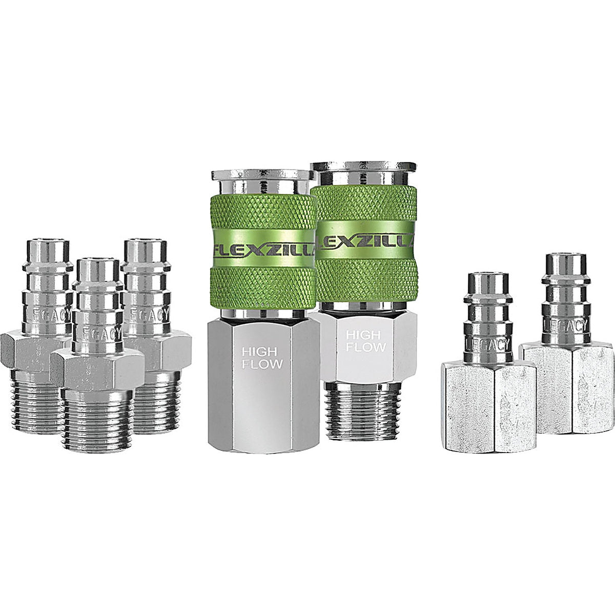 Legacy - A53657FZ - 7pc Coupler & Plug Kit 3/8 in NPT Steel/Aluminum