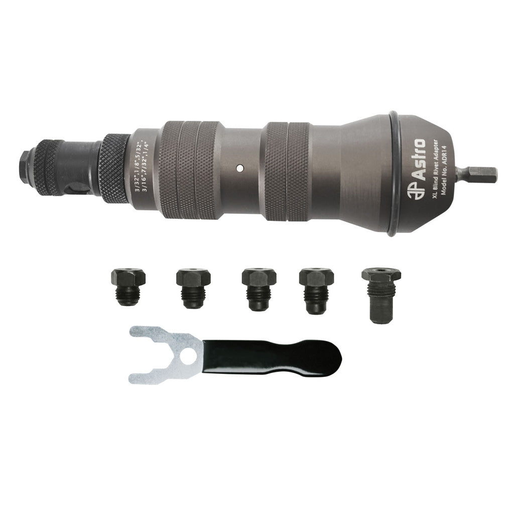 Astro Pneumatic - ADR14 - XL Blind Rivet Adapter Kit - 1/4 in Capacity