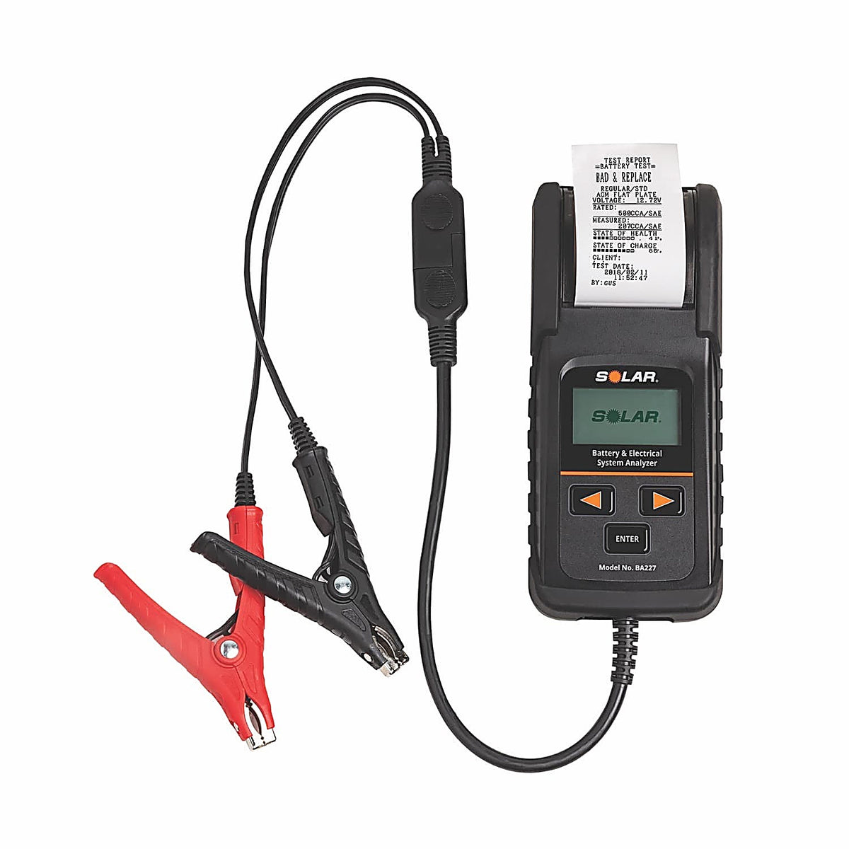 Solar - BA227 - Digital Battery and System Tester with Integrated Printer