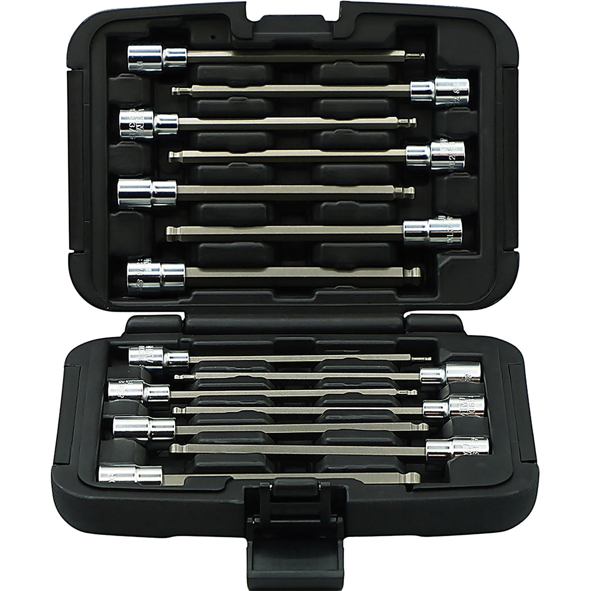 VIM Tools - BHXLM100 - 15 Piece Master 6 ft Long Ball HEX Driver Set - 3/8 ft Drive Bmc + Elite Sleeve