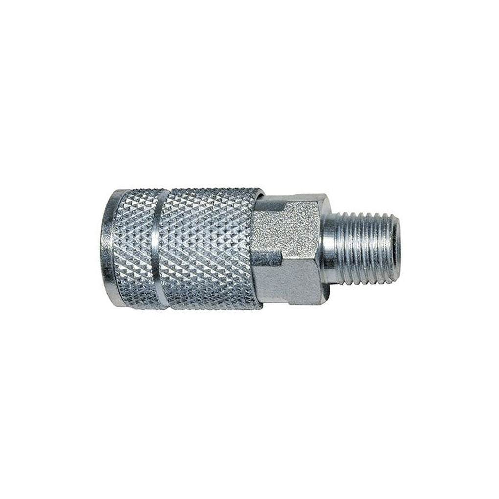 Amflo|C1|T-Style Coupler, 1/4 in, MNPT, Steel, 10/Pack