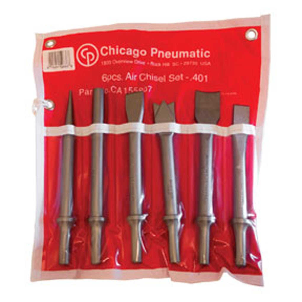 Chicago Pneumatic - CA155807 - 6 Pc. 10, 2mm Round Shank Chisel Set