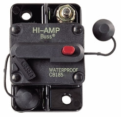 Bussmann - CB185-40 - High Amp Circuit Breaker Type III - Switchable/Waterproof Flush-Mount - 40A