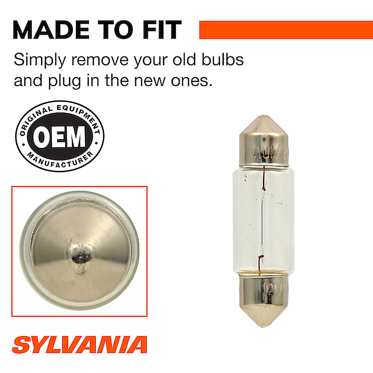 Sylvania - DE3425LLBP2 - De3425 Long Life Mini Bulb, 2 Pack